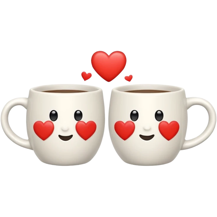 Two cute mugs emoji