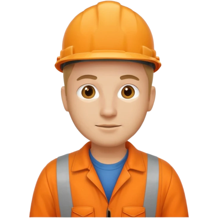 engineer orange overalls emoji