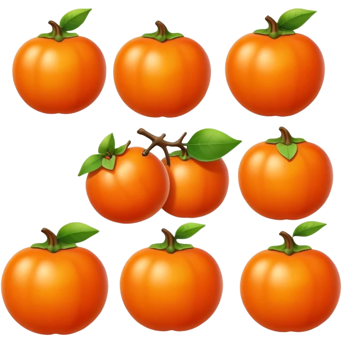 Persimmon and sunshine magic emoji