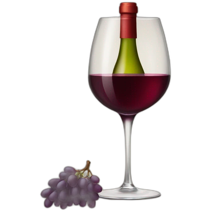 Wine with & emoji