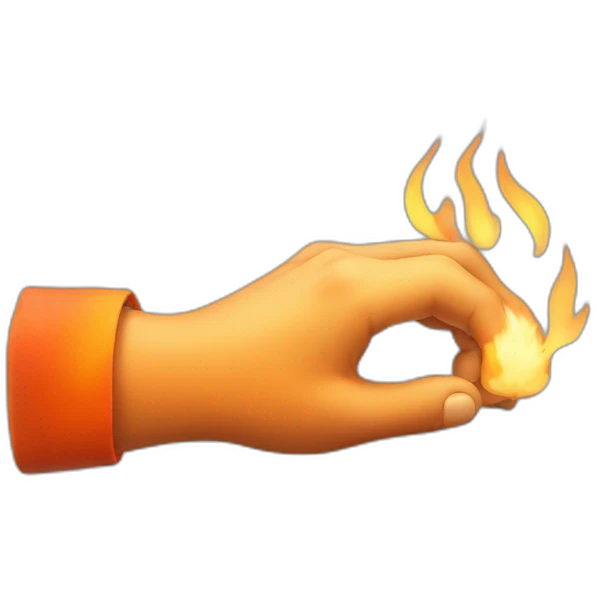 hand fire emoji