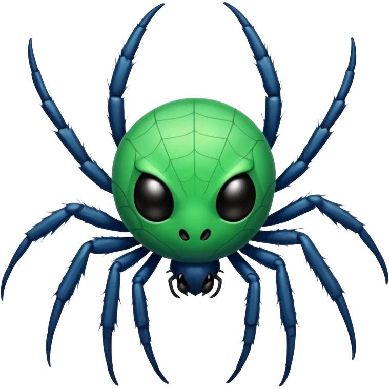 Blue Moon with green cute spider emoji
