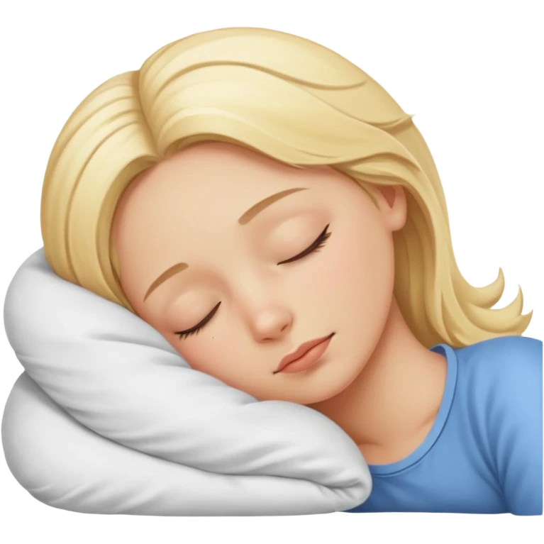 Blonde girl sleeping emoji