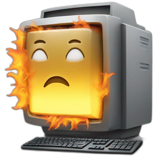 computer overheating emoji