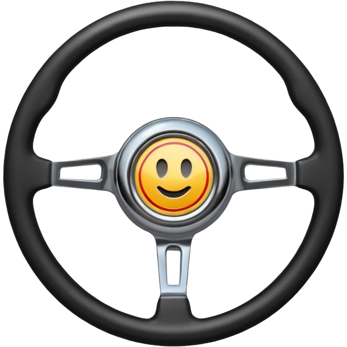 steering wheel with a check mark emoji