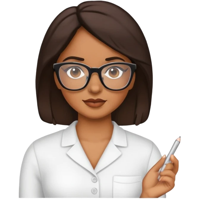 Latina with glasses emoji