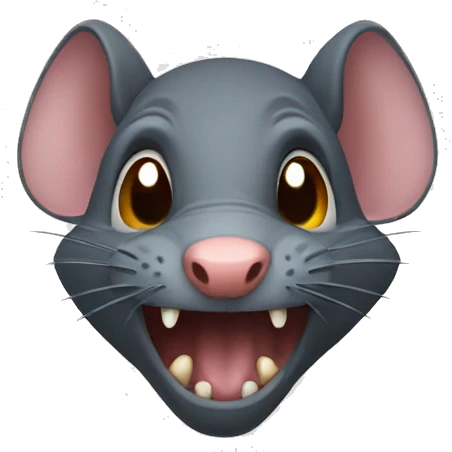 Evil rat emoji