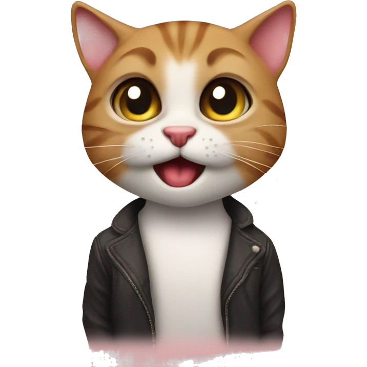 Funny boykisser cat emoji