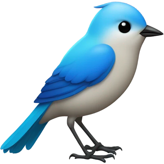 Blue bird emoji