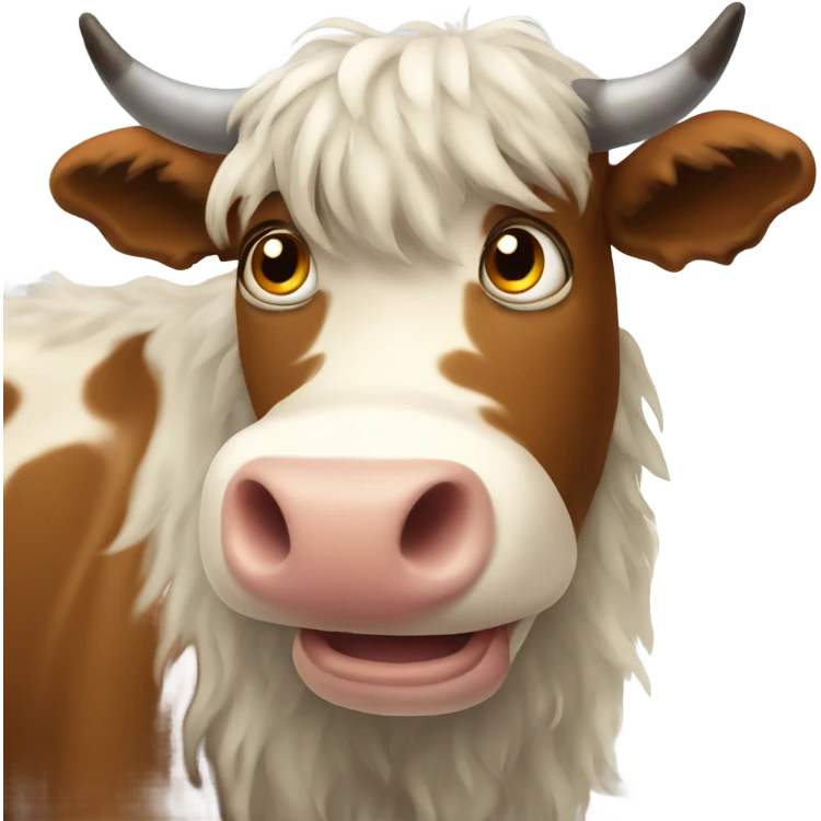 Shaggy cow emoji