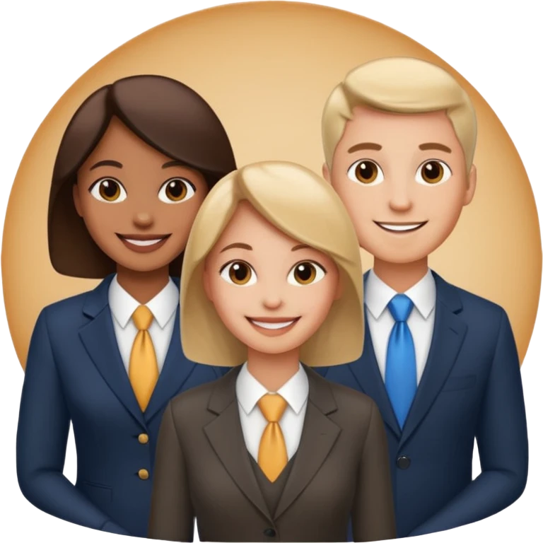 3 people business meeting circular crop emoji