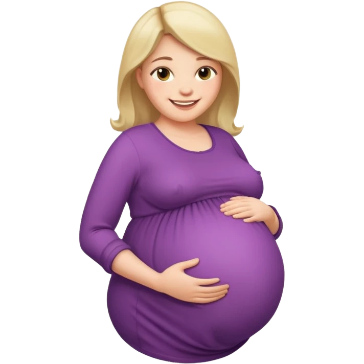 heavily pregnant woman with very large belly emoji