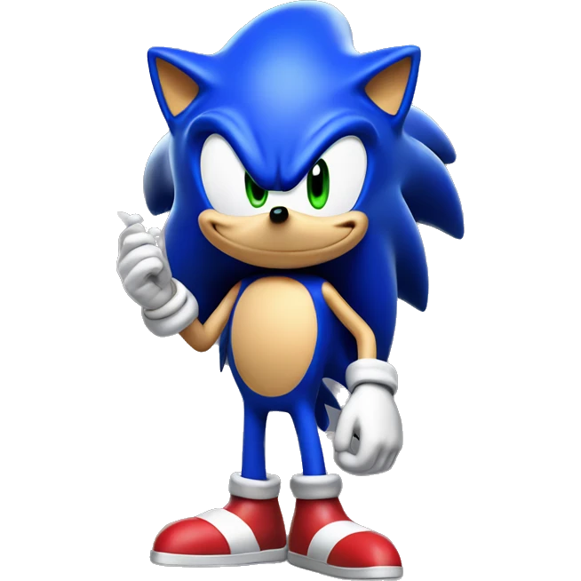 Sonic the hedghehog with smoke emoji