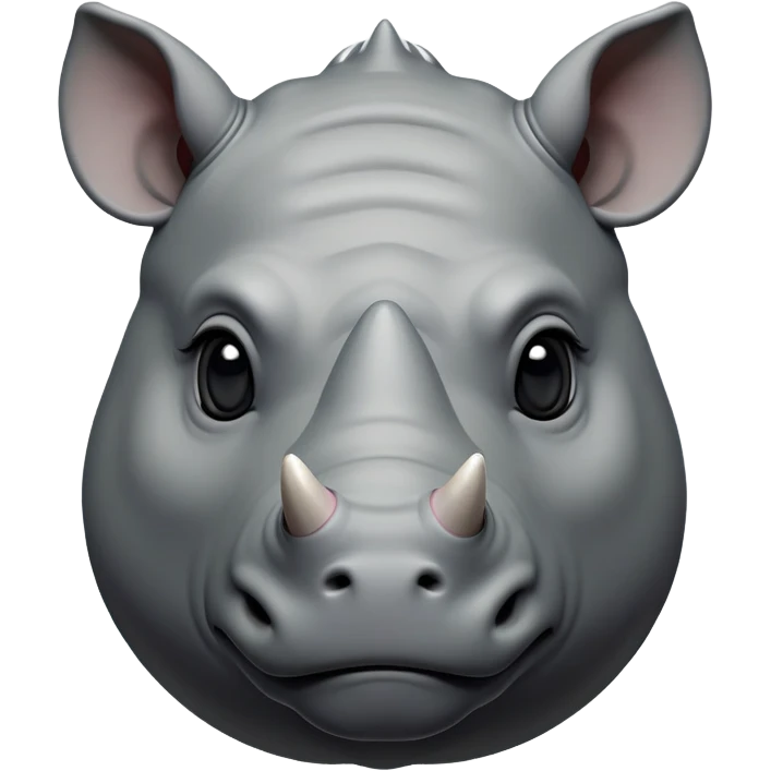 cinematic-noble-rhinoceros-portrait-emoji,-poised,-with-a-massive,-powerful-build-and-a-thick,-hide-of-slate-gray,-deep-set-soulful-piercing-eyes,-simplified-yet-sharp-and-sophisticated-features,-highly-detailed, with large black eyes, szoomed out showing houlders emoji