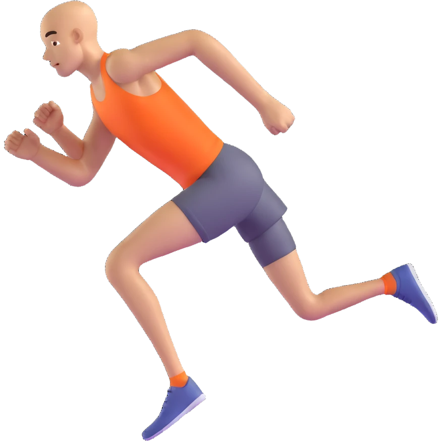 tall runner in mid-sprint emoji