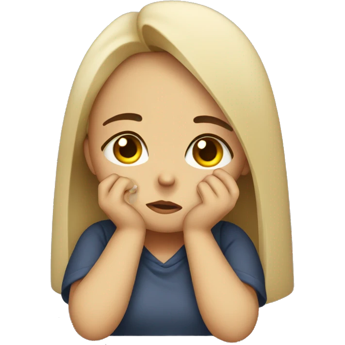 Sad girl wiping tear  emoji