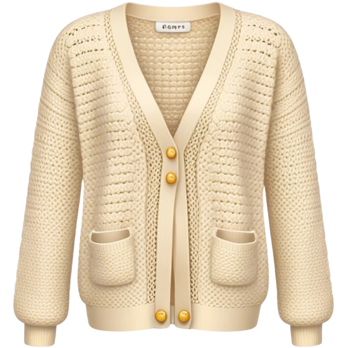 crocheted cardigan emoji