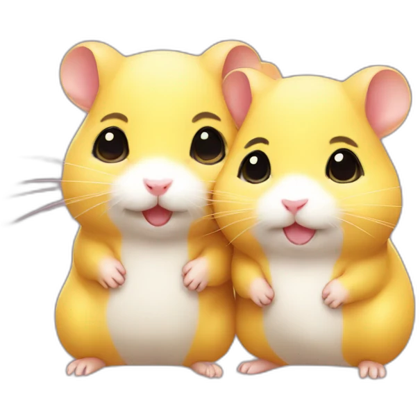 jangalian Hamster couple yellow emoji