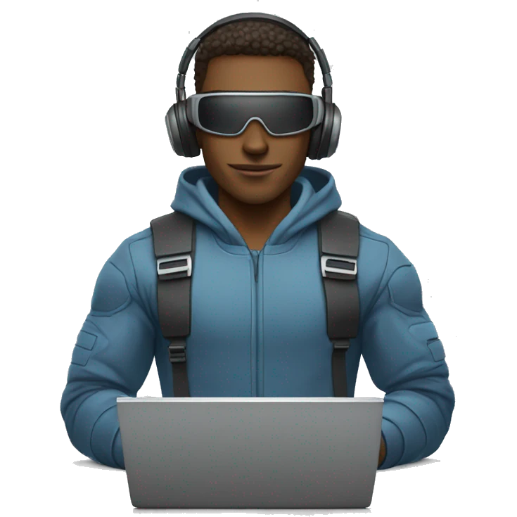 cybersportsman with laptop emoji