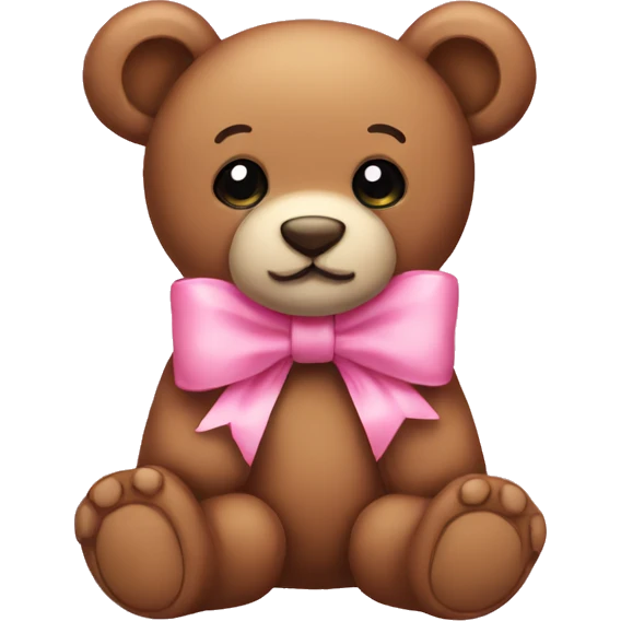 teddy pink bow emoji
