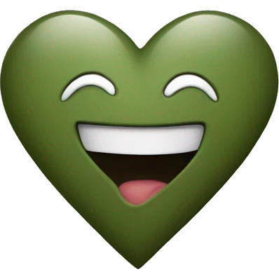 army green heart  emoji