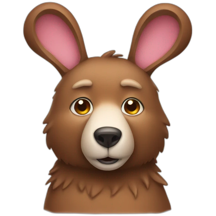 Bear with rabbit ears emoji