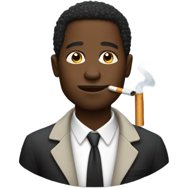 black man with cigarette  emoji