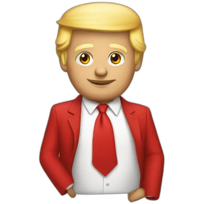 Trump dressing red dress emoji