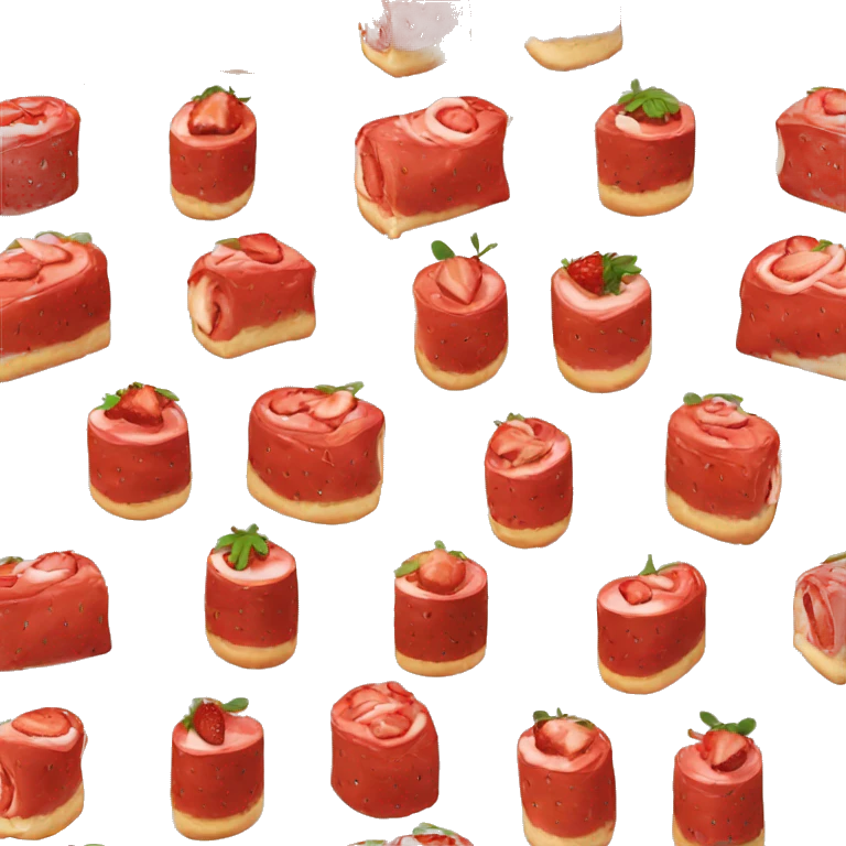 Strawberry roll cake emoji