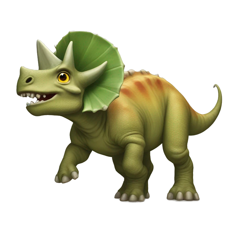Triceratops surfeando emoji