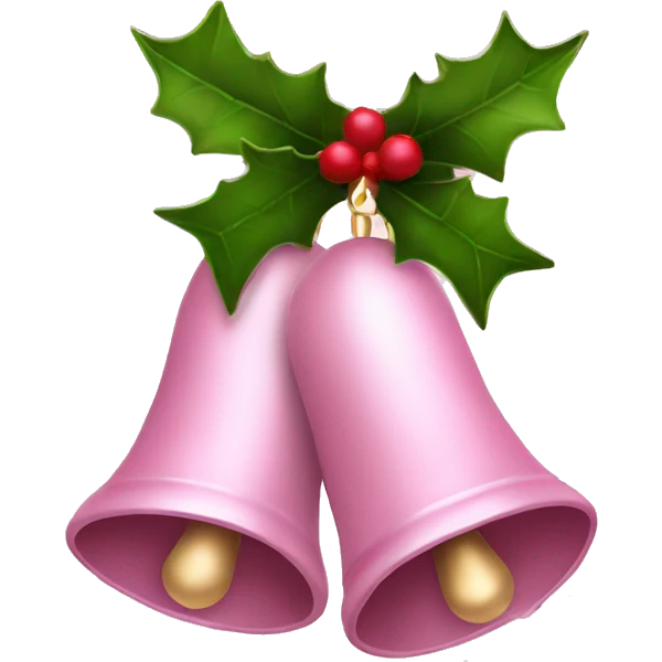 Light pink Christmas bells  emoji