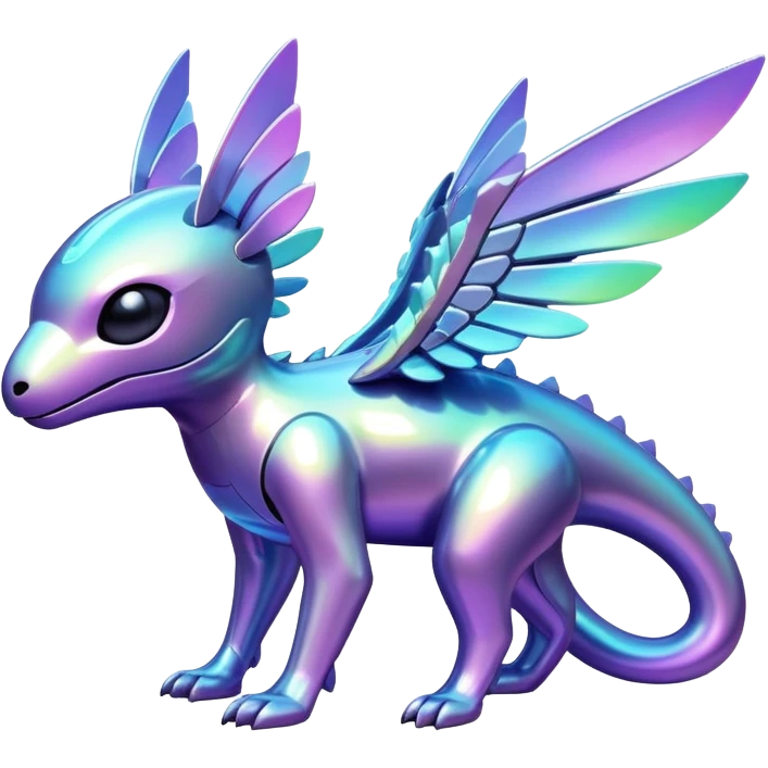Futuristic complex iridescent aesthetic-scenery-Fakémon-creature emoji