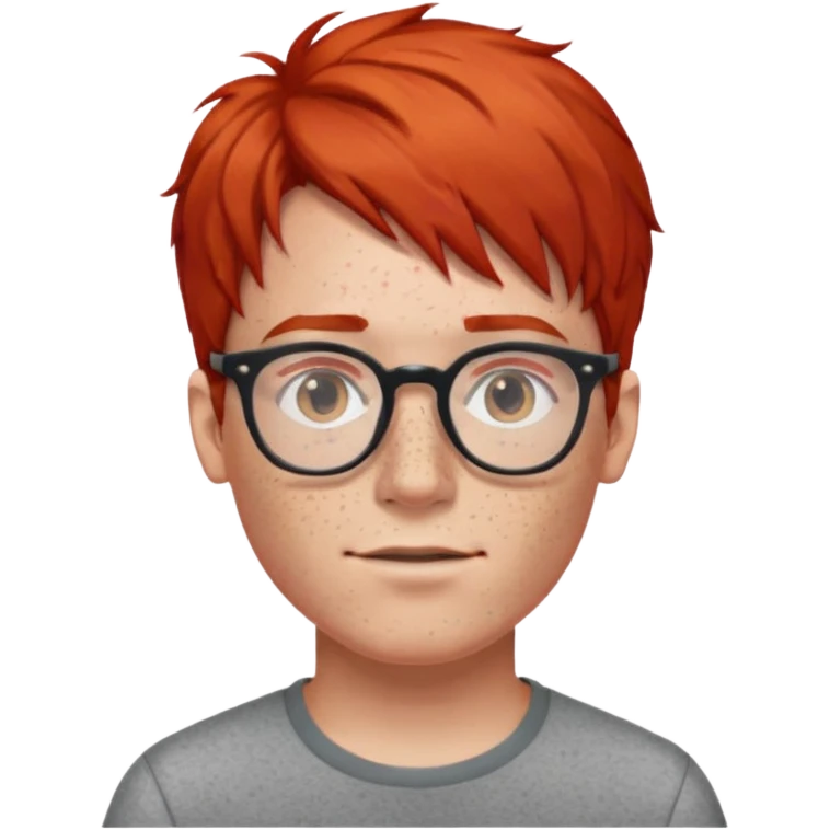 red hair with glassess guy  emoji