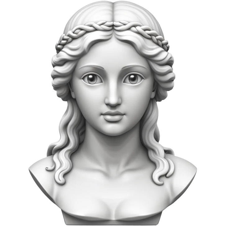 Bust of Aphrodite of Knidos statue, classical Greek sculpture showing only head, shoulders and upper chest emoji