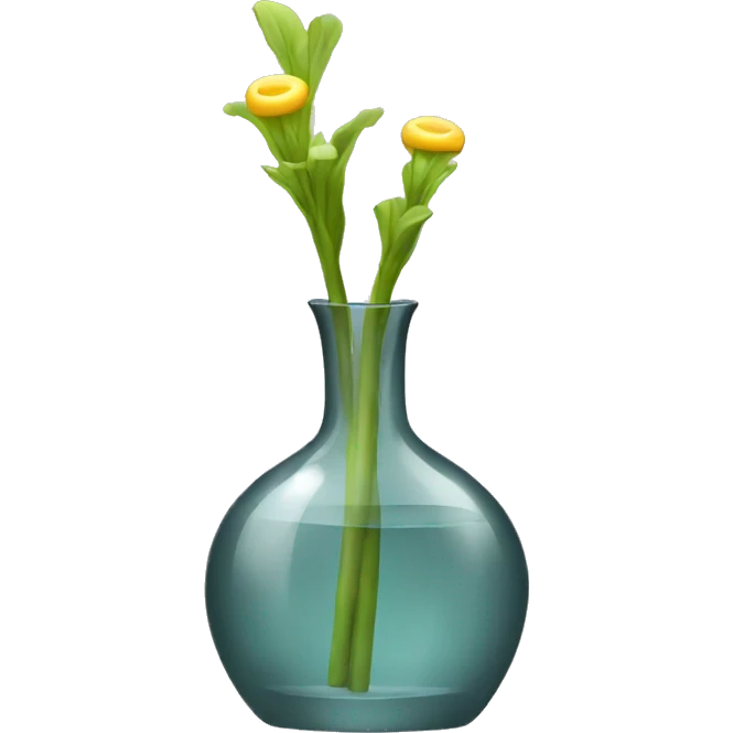 Glass vase with long pipe  emoji