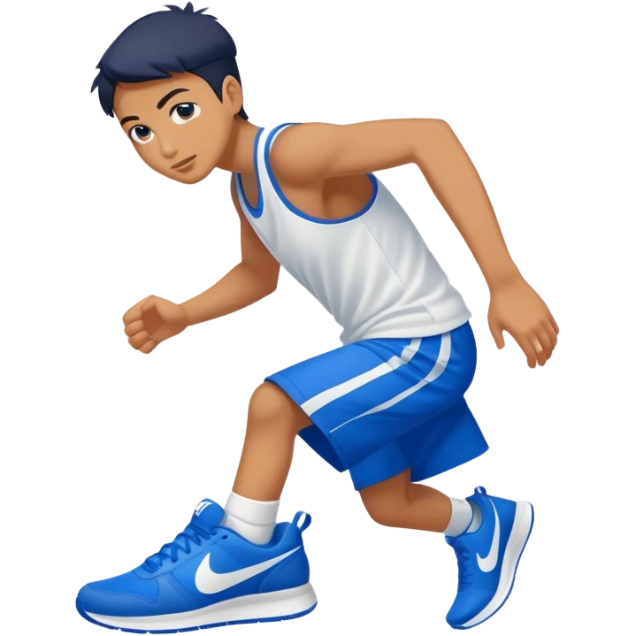 Hai trägt blaue Nike schuhe  emoji