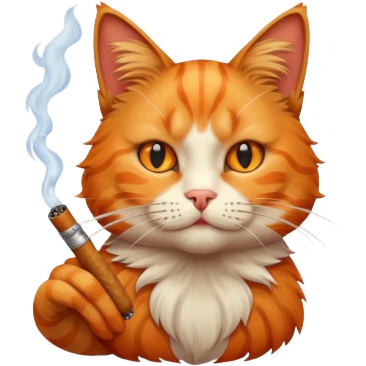 Cat smoking emoji