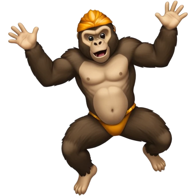 gorilla jumping off a cliff emoji