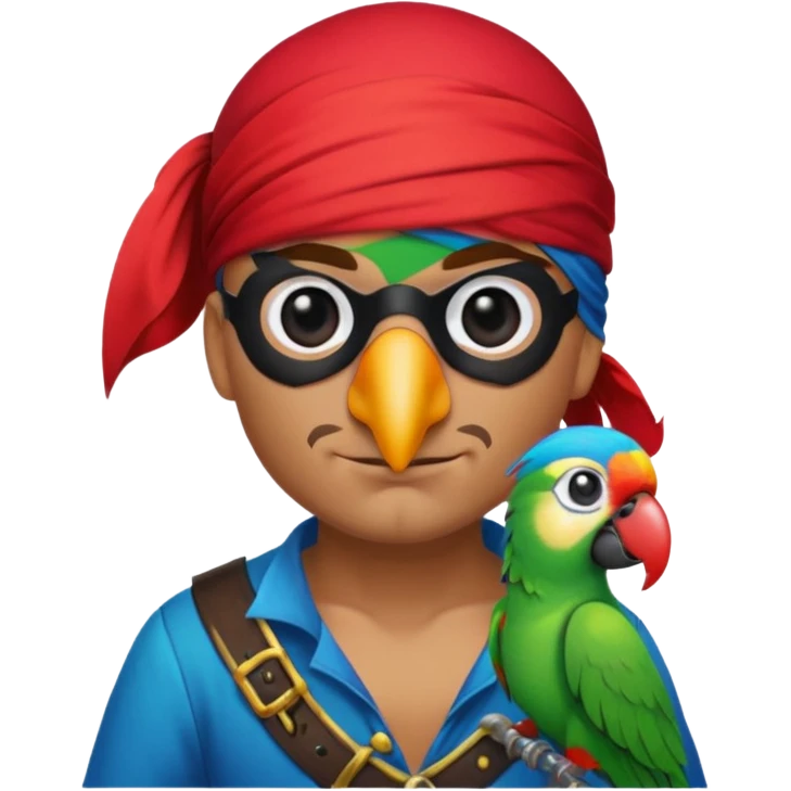 pirate and parrot emoji