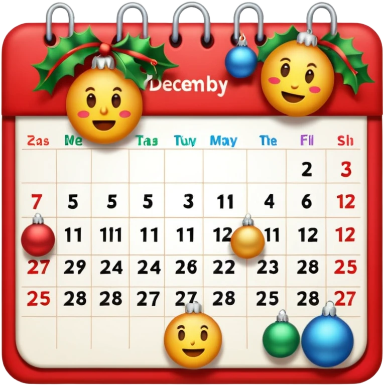 25th December calendar emoji