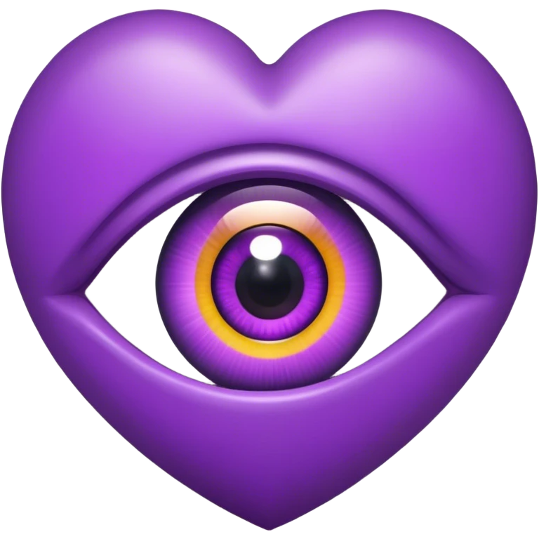 Eye inside purple heart  emoji