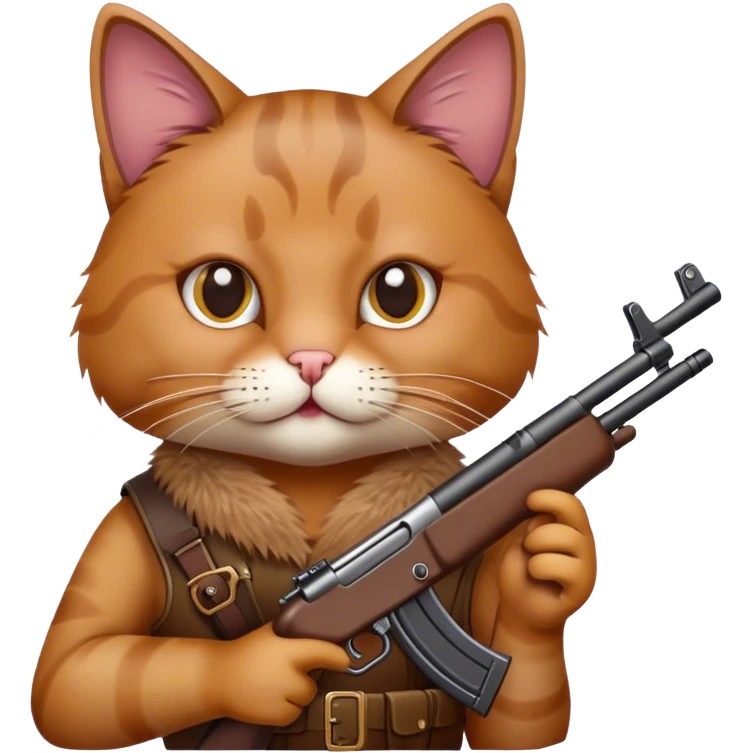 Chat qui tient un fusil emoji