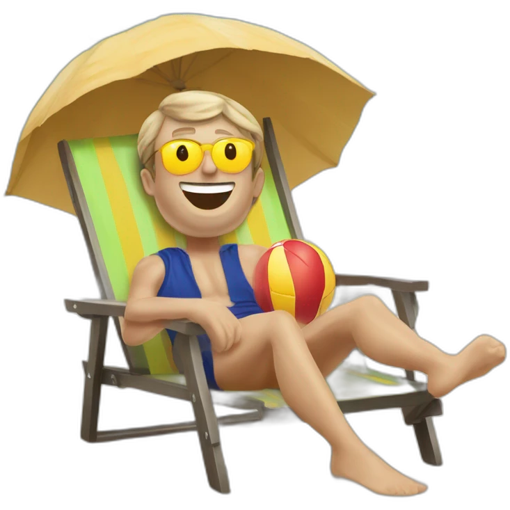 Vacances a la plage avec Emanuel Macron  emoji
