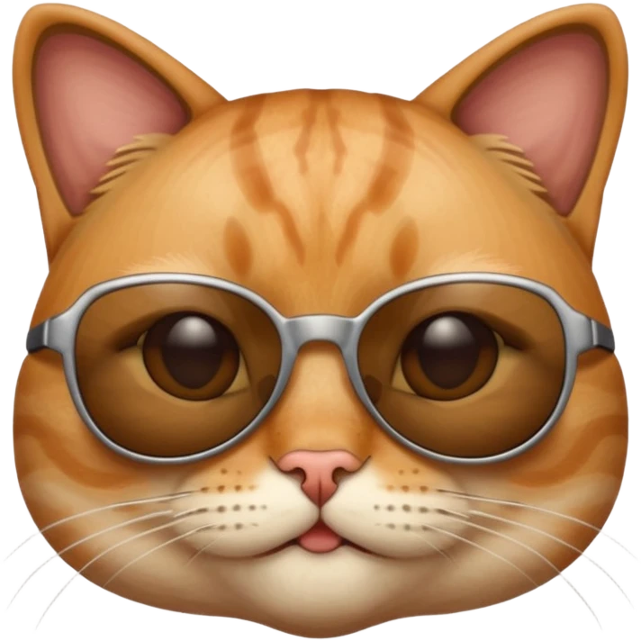 머리에 선글라스 얹은 고양이 emoji