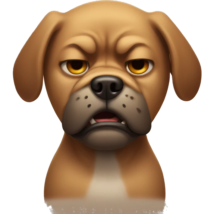 Dog angry and asleep  emoji