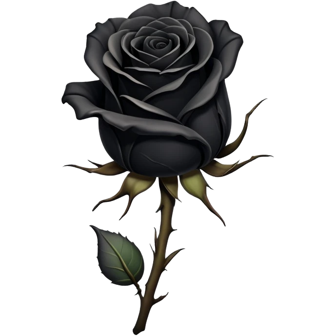 black wilted rose emoji