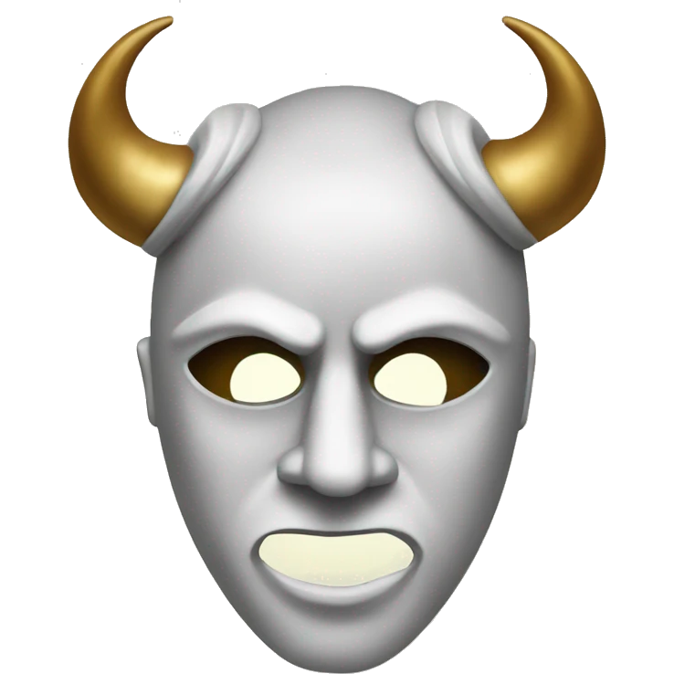 theatre mask with bull horns emoji