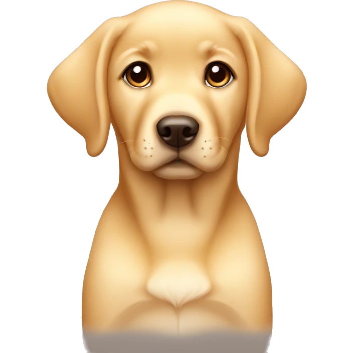 Golden Labrador puppy dog eyes emoji