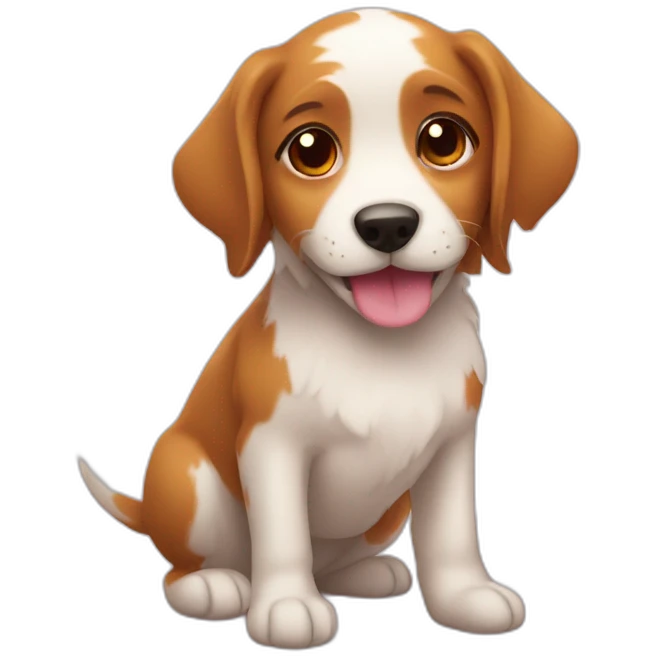 Dog in love chiken emoji