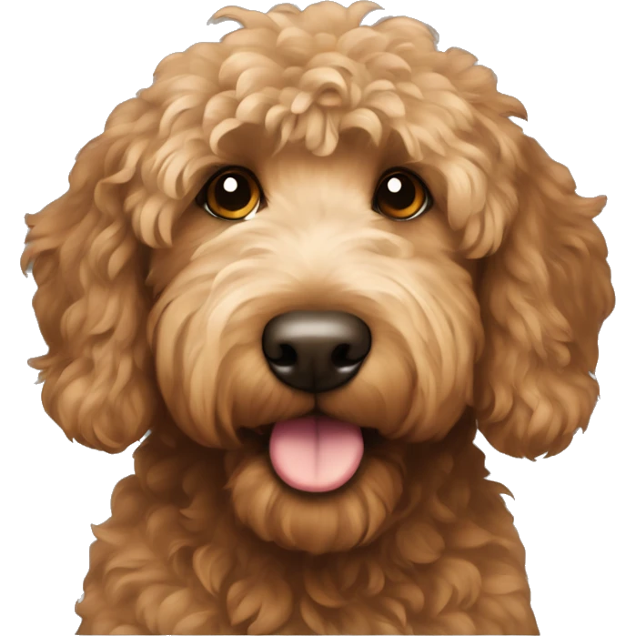 Brown goldendoodle emoji